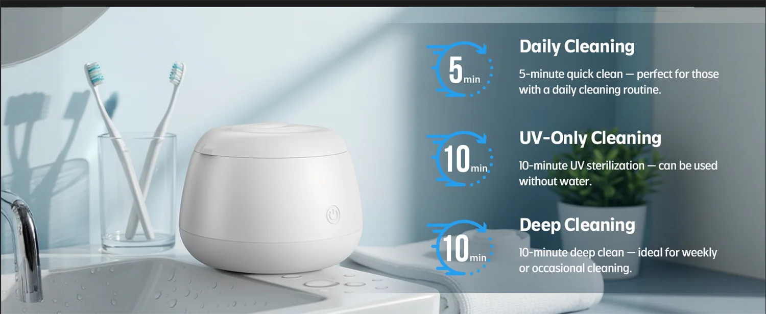 Ultrasonic Retainer Cleaner Machine For Dentures And Jewellery_voghion.com