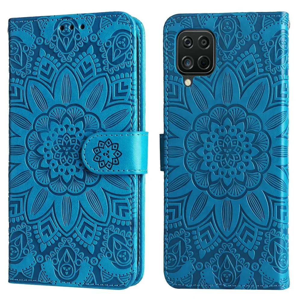 Elegant Leather Floral Wallet Flip Cover - Premium Book Style Case
