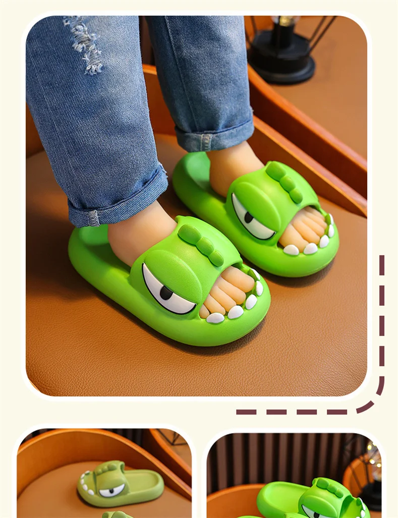 New Cute Dinosaur Parent-child Slippers Animals-Aso