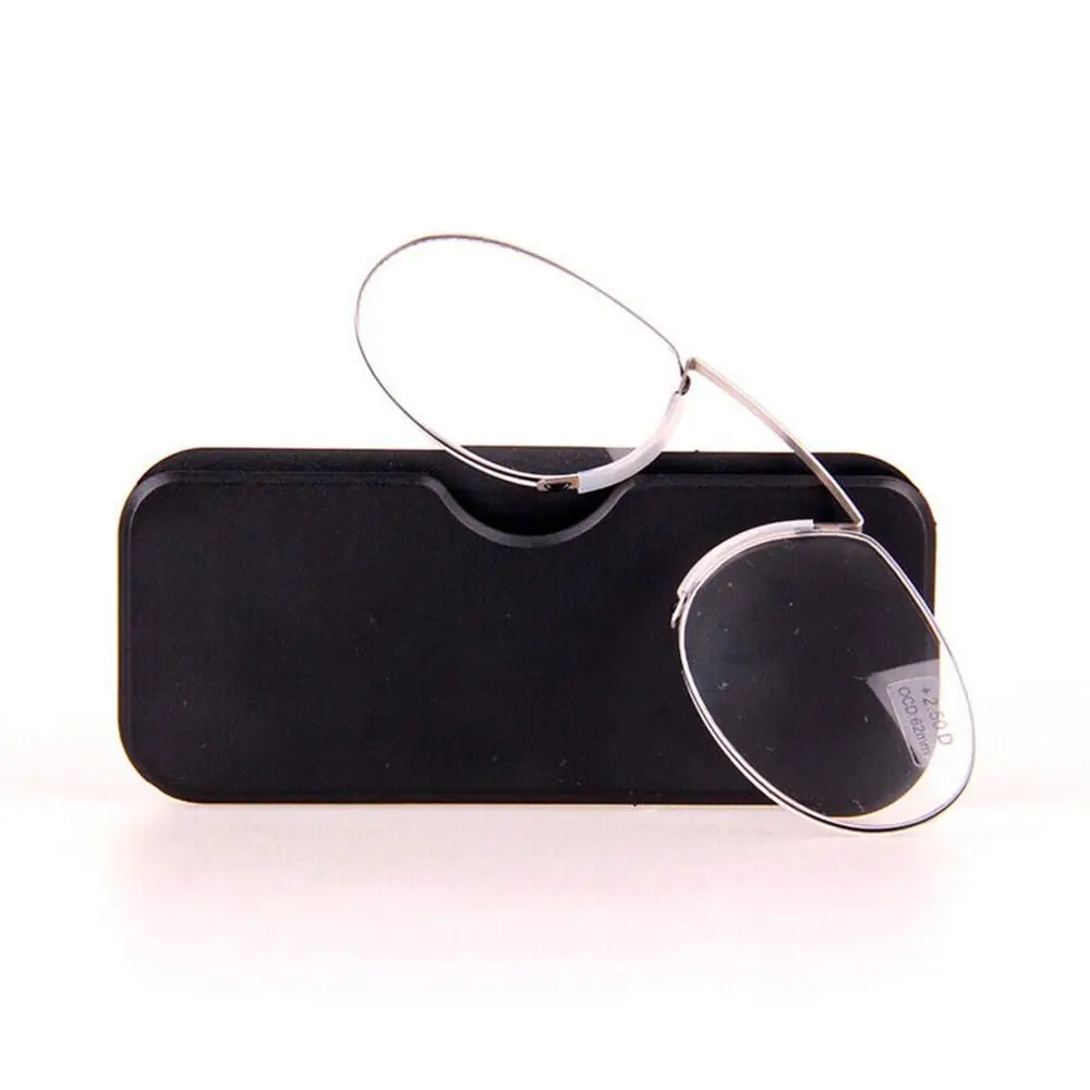 Rimless Nose Clip On Reading Glasses Mini Portable Legless Lazy Glasses Men Women Presbyopic Magnifying +1.0-+3.5 reading glasses