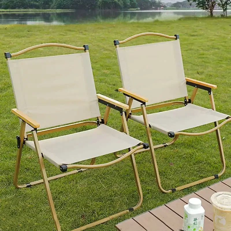Portable Outdoor Folding Chair Camping Chair Beach Stool Self Driving Travel Leisure Picnic Back Wild Fishing Patio