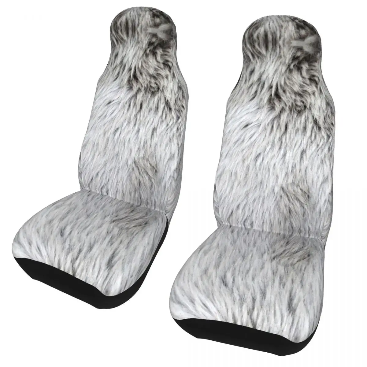 

Grey Faux Fur Universal Car Seat Cover Auto Interior Women Seat Covers Polyester Fishing
