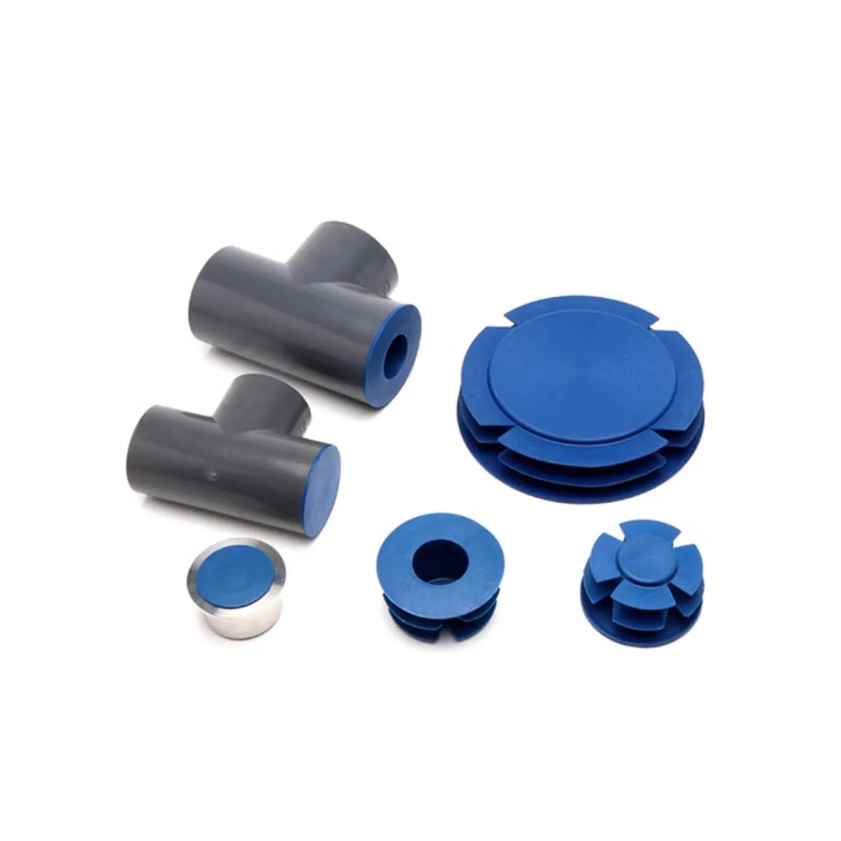 Blue Plastic Multi-Layer Pipe Plug, Cover, Dustproof Plug, Hole Plug, Threaded Hole Cover, Steel Pipe Plug, Plastic Plug