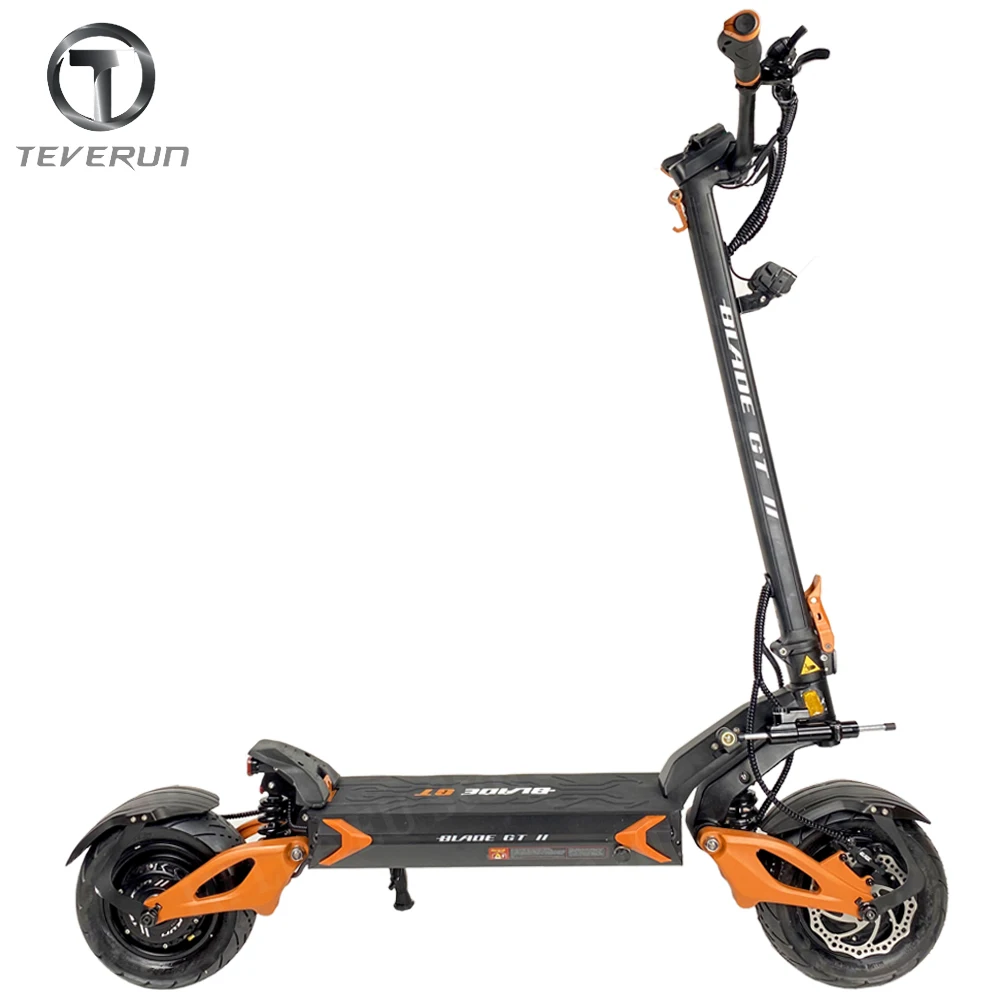 Blade GT II 60V 26Ah Dual Motor 2*1600W LED Display NFC Top Speed 85km/h Full Hyd Brake Finger Throttle 10inch Teverun Scooter