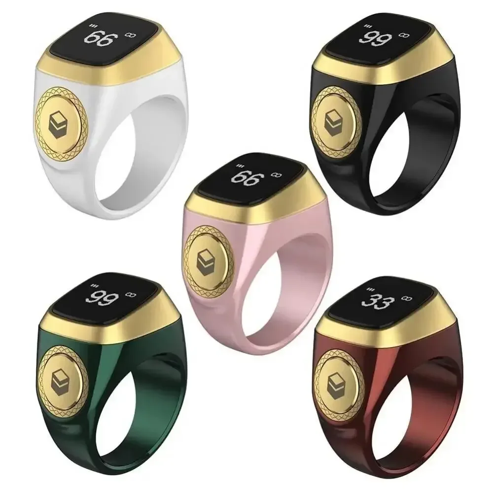 Smart Tasbih Tally Digital Counter For Muslims Tasbeeh Zikr Ring 5 Prayer Time Vibration Reminder Waterproof