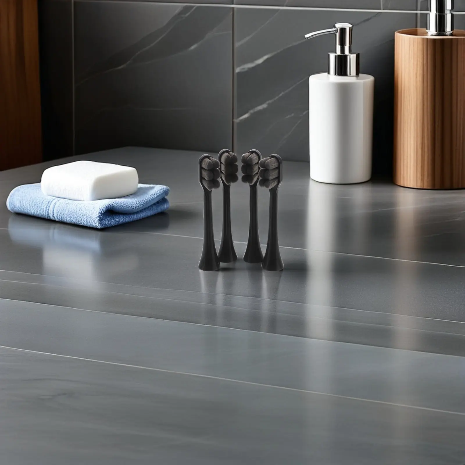 4Pcs 부드러운 강모 전동 칫솔 헤드 교체용 울트라 소프트 민감한 치아 잇몸 깊은 얼룩 제거 구강 위생