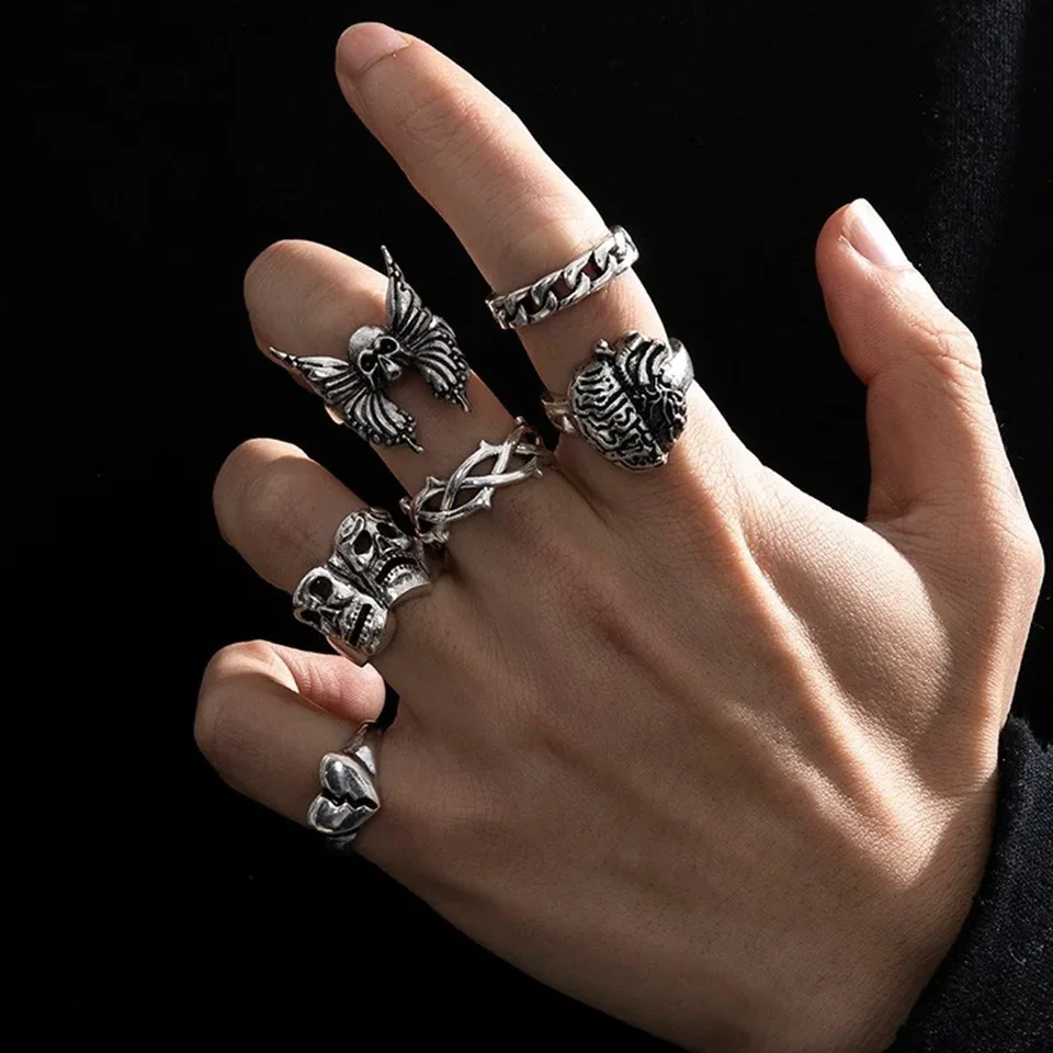 kkjoy Anello Piuma D'angelo in Acciaio Inox Regolabile Ali D'angelo Guardiano Dito Aperto Anelli Moda Memoriale Gioielli Regalo per Donne Uomini