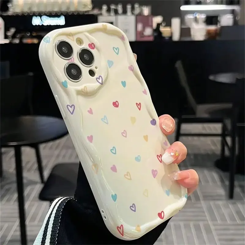 Phone Case For Samsung Galaxy S24 Ultra A54 A55 A35 A15 A25 A14 A24 A33 A34 A31 A32 A51 A52 A53 A71 A50 Soft Love Heart Cover - Image 3