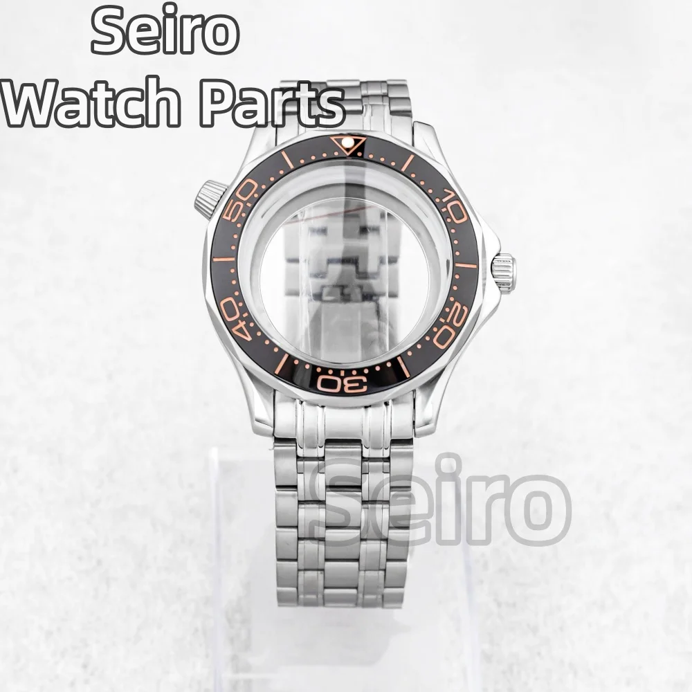 Waterproof 41mm Stainless Steel Watch Case with Transparent Back and 31mm Dial