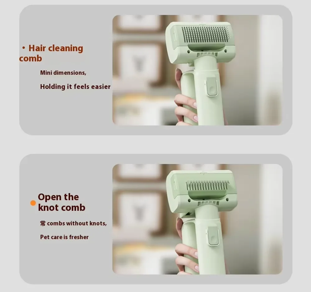 Cat Grooming Vacuum 5Brushes Pet Grooming Kit with 0.3L Hair Dust Cup Dog Vacuum Cleaner for Pets Cats Dogs Hair Vacuum Cleaner 5