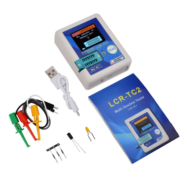 Aideepen T7 Transistor Tester – Multifunctional LCR ESR Meter With 128 TFT Display & IR Decoder