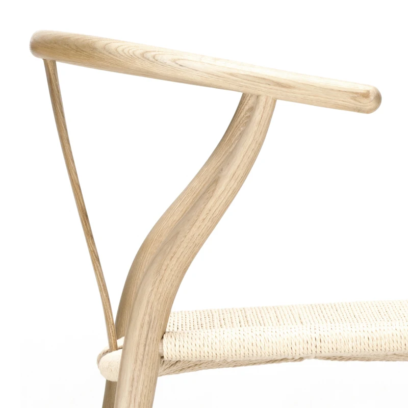 Modern Dining Chair Oak Wood Oil Finish Natural/Black/Walnut/Honey/Chestnut Wooden Armchair Design For Kitchen Dining Room