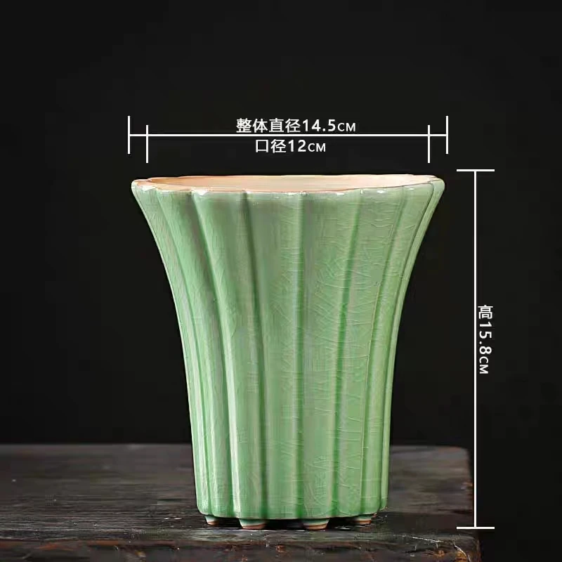 

Orchid flower pot ceramics Green plants Succulent Butterfly Orchid Special Pot Landscape Architecture