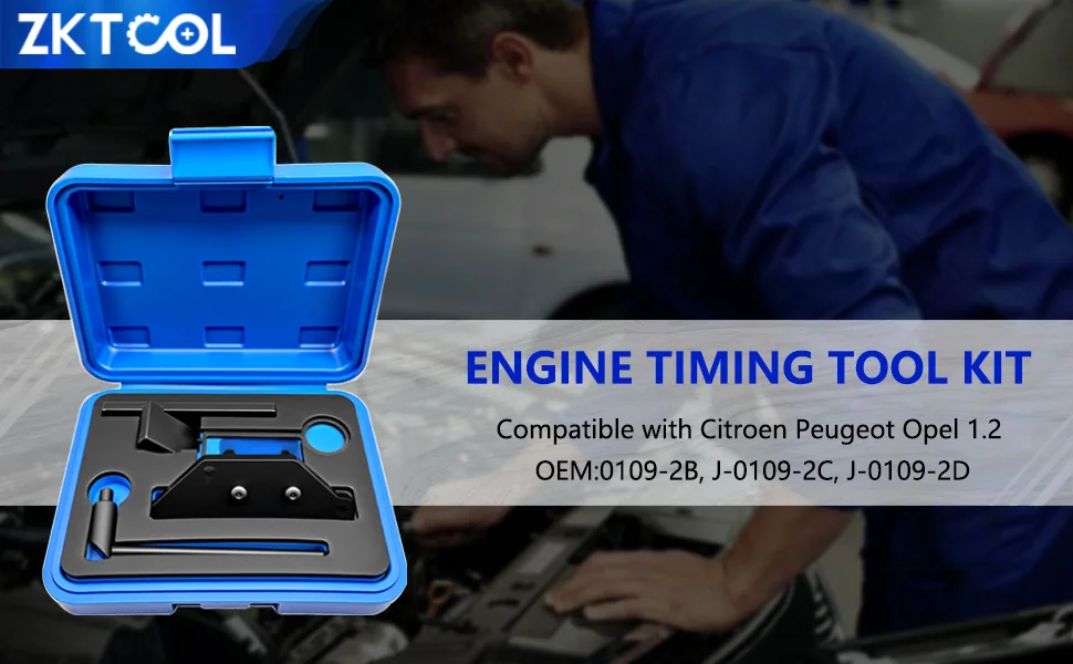 Werkzeugs atz für die Ausrichtung der Motor nockenwellen verriegelung für Citroen, Peugeot, Opel 1,2 OEM 0109-2b, J-0109-2C und J-0109-2D – Detail 1