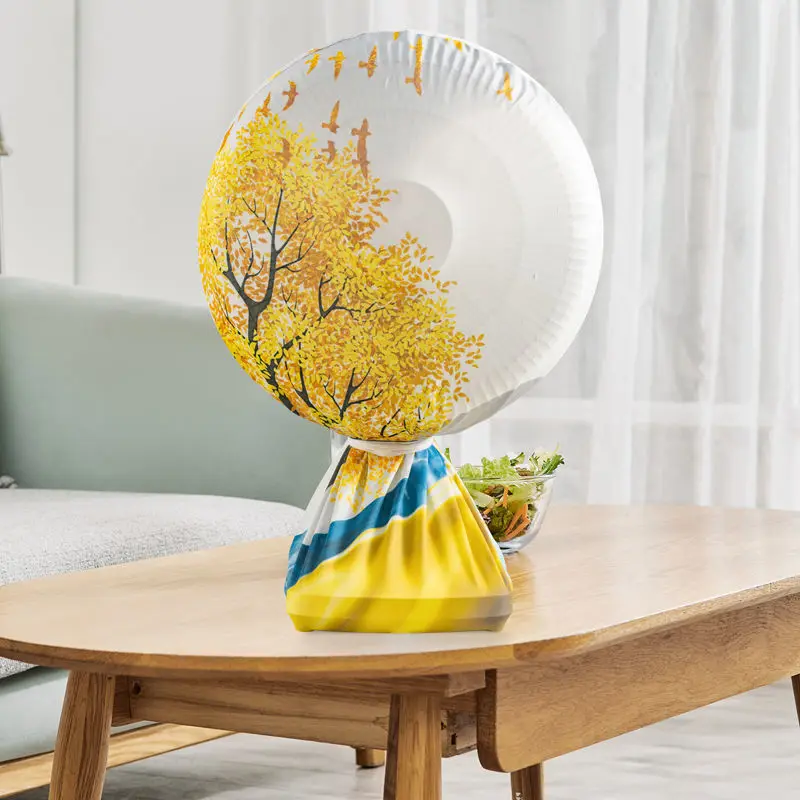 Household Electric Fan Covers Nordic Elasticity Round Table Dust-proof Cover Safety Storage Protection All-inclusive Cases