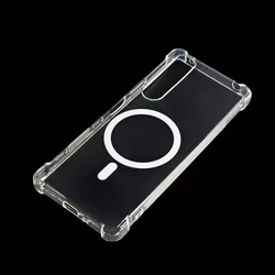 Crystal Clear Magnetic Shockproof TPU Protective Case - Transparent Cover for Clear