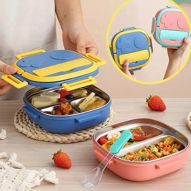 Lunch Box For Kids 304 Portable Stainless Steel Lunch Box