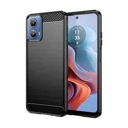 Sleek Shockproof Soft Silicone Protective Bumper Case - 6.5 Inch for Moto G34 (Black)