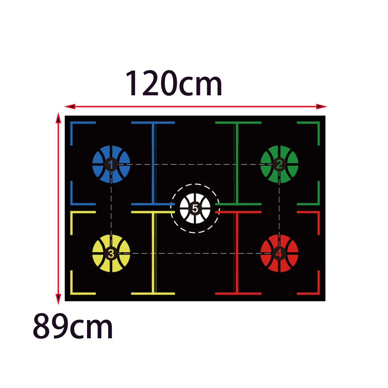 Basketball Training Mat Nonslip Mute Dribbling Ball Control Footstep Mat Footwork for Kids Adults