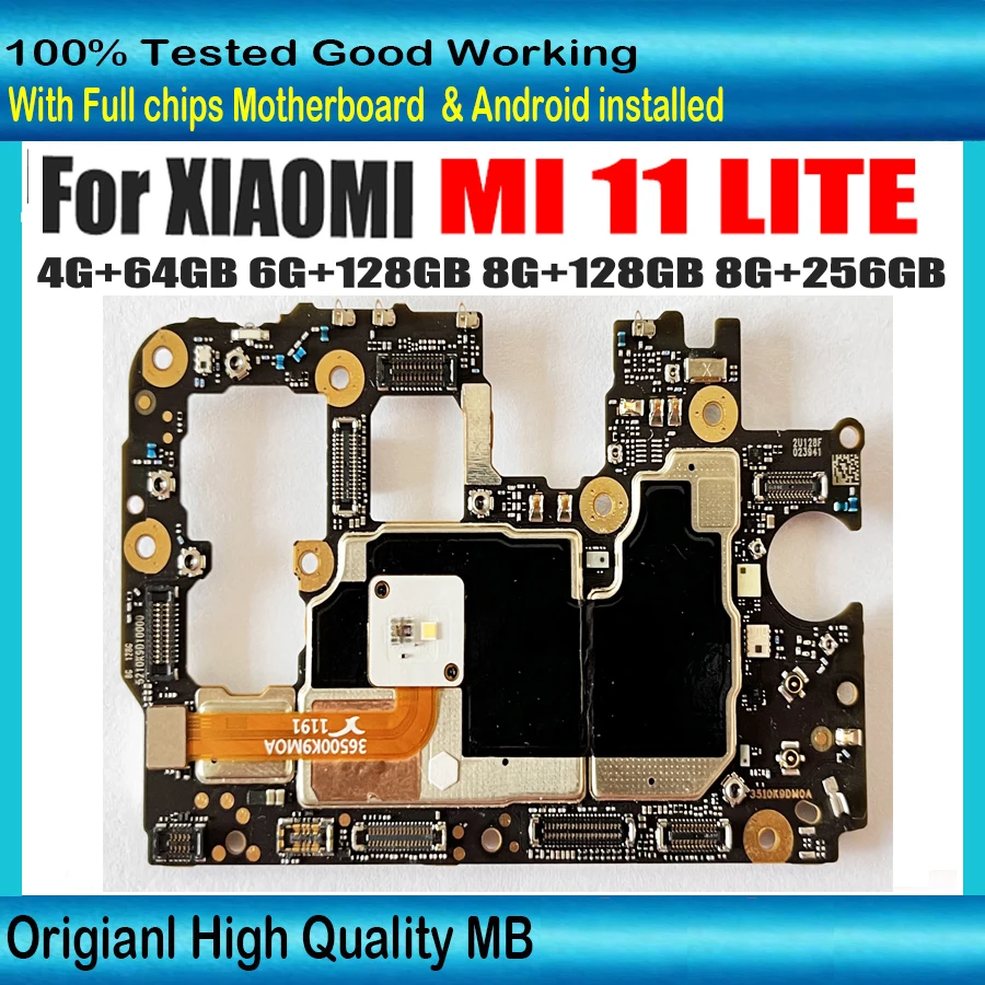 Motherboard Main Logic Circuit Board for Xiaomi Mi 11 Mi11 /11 lite/ 11 Pro/ Ultra Global Version Unlocked Original