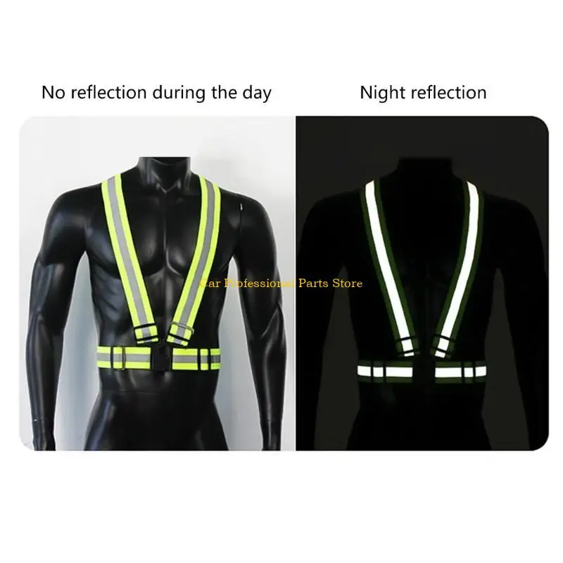 R53d 여성 오토바이 반사 조끼 조절 가능한 안전 용품 야간 도로