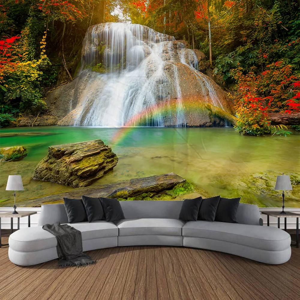 

Autumn Fallen Wall Art Large Tapestry Wall Painting Decoration Photography Background Blanket Curtain Home Living Room Decoratio