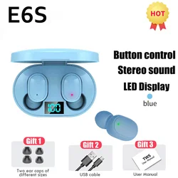 Wireless Bluetooth Earbuds with HD Microphone and Noise Cancellation (Blue)