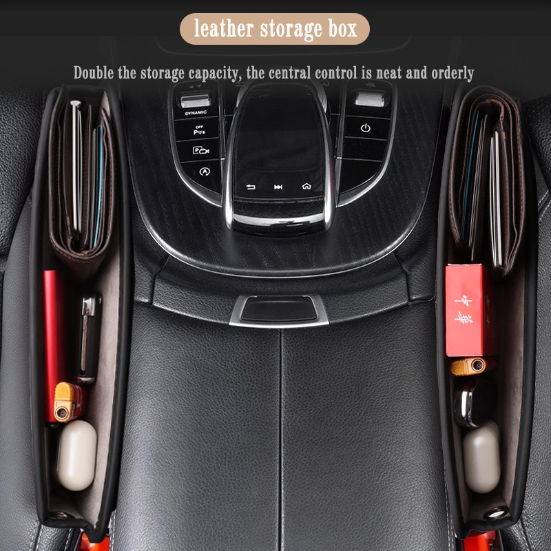 Car Seat Gaps Organiser waterproof Pu Leather Front Seat Side Seat Gap  Filler Storage Box Space-Saving Vehicle Storage Tool - AliExpress