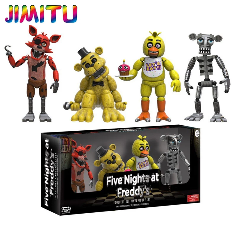 4 шт./компл. FNAF пять ночей фигурки героев из безопасности Бонни Фокси игрушки 5