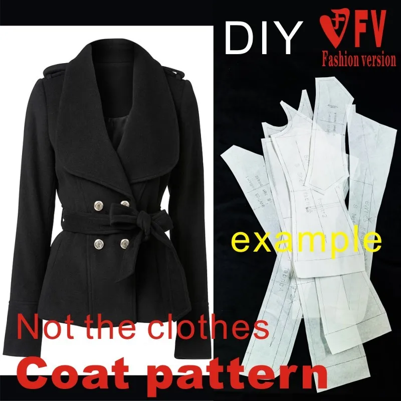 McCall Pattern Clothing DIY Overcoat Sewing Pattern Coat Sewing Template Cutting drawing BFY-5