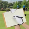 Black Leather Golf Scorecard Holder Score Notebook Log Journal Yardage Book Supplies Golf Training Aids for Men 4