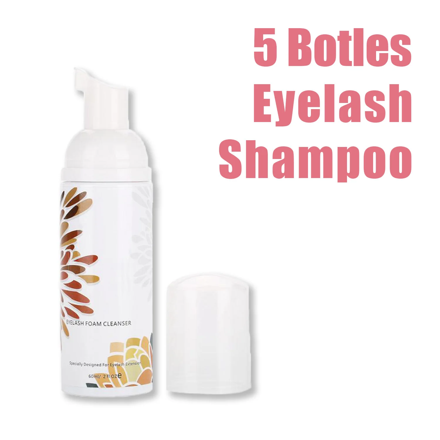 

5 PCS Lashes Shampoo Mousse Daily Face Cleaning Lashes Shampoo Non-Irritating Soft Shampoo Mousse Natural Deep Cleanser