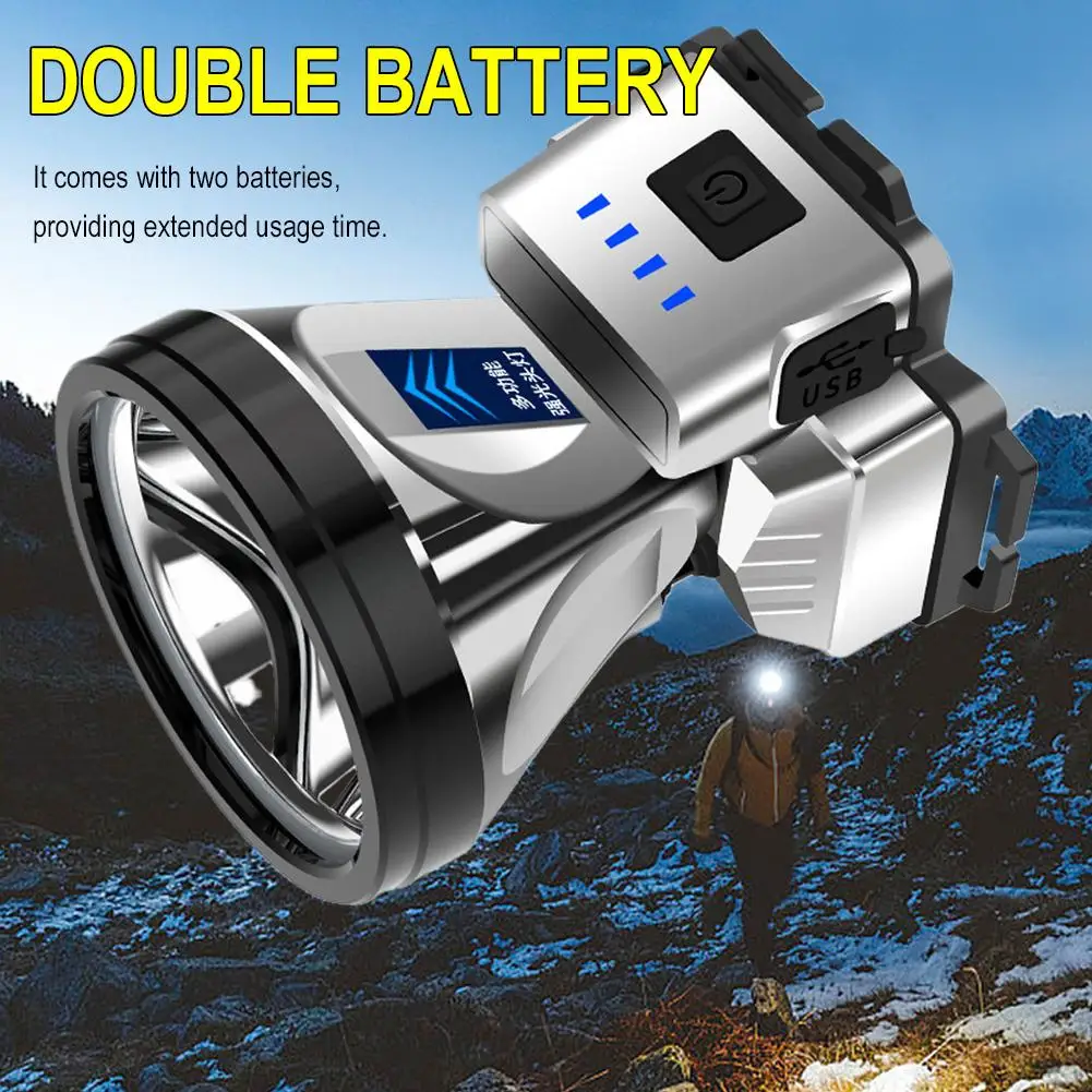 

LED Super Bright Headlamp USB Charging Head-mounted Long-range Fishing Camping Flashlight Outdoor Night Flashlight Outdoor V2R8