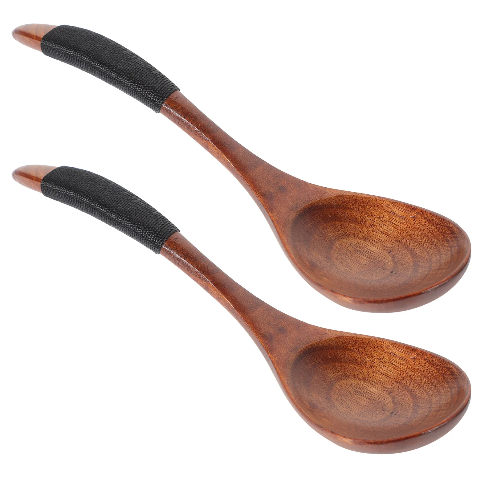 

2 Pcs Wooden Rice Spoon Kitchen Appliences Food Spoons Small Utensils Water Stirring Dessert Utentsils