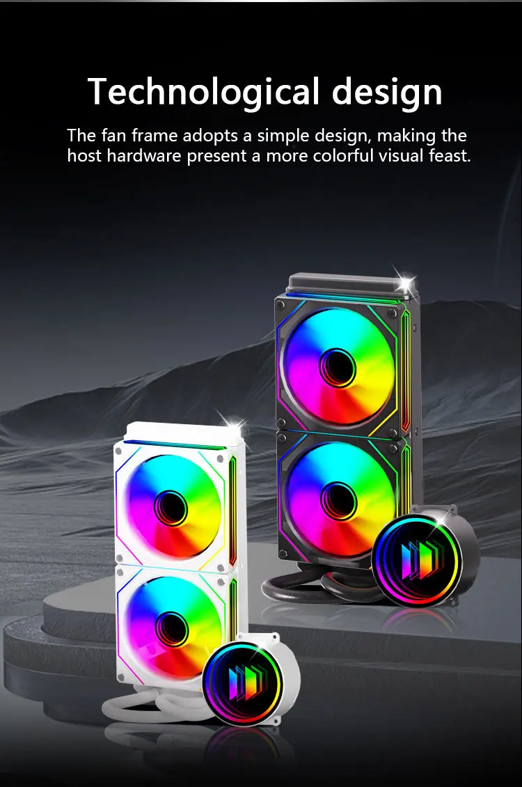 Poseidon mirror 240 240MM All-in-one Water Cooling Infinity mirror Cold head des