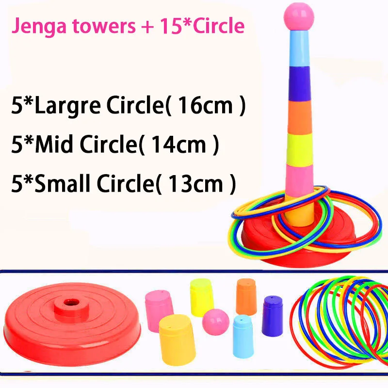 Children Throw Circle Game Ferrule Stacked Toys Fun Indoor Outdoor