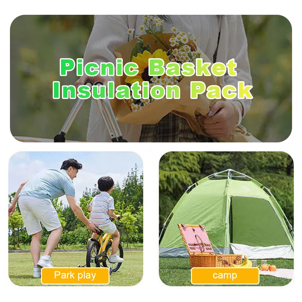 30L Camping Picnic Basket Waterproof Foil Folding Thermal Insulated Bag Lunch Box Basket Food Carrier for Camping Picnic Travel