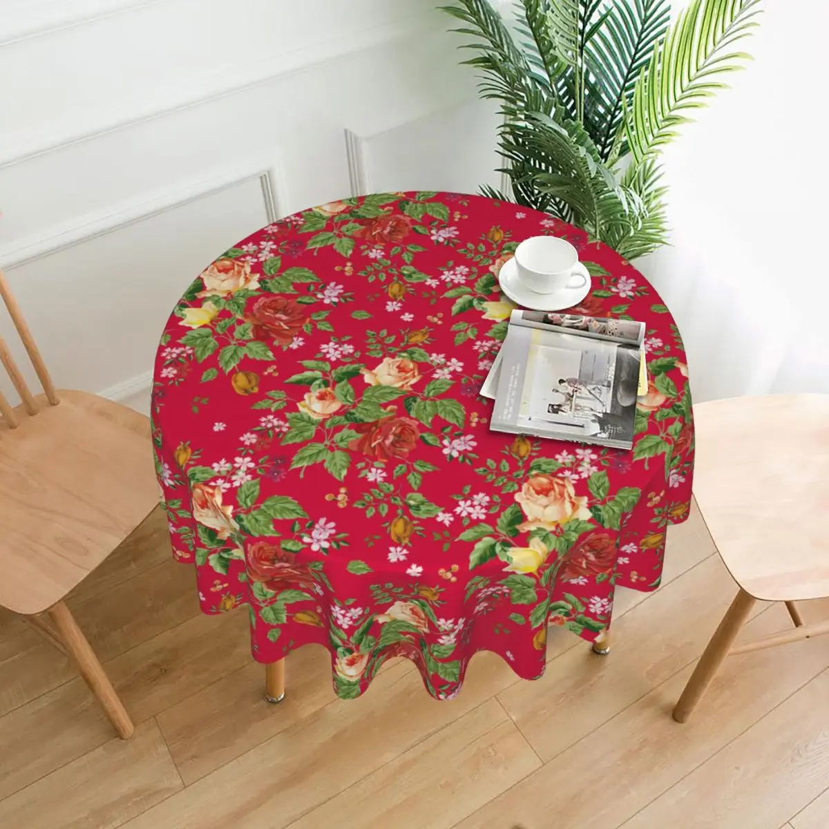 

Скатерть Северо-Восточная с принтом, красная Цветочная Роза, искусственная ткань для стола для мероприятий, дешевое украшение для стола
