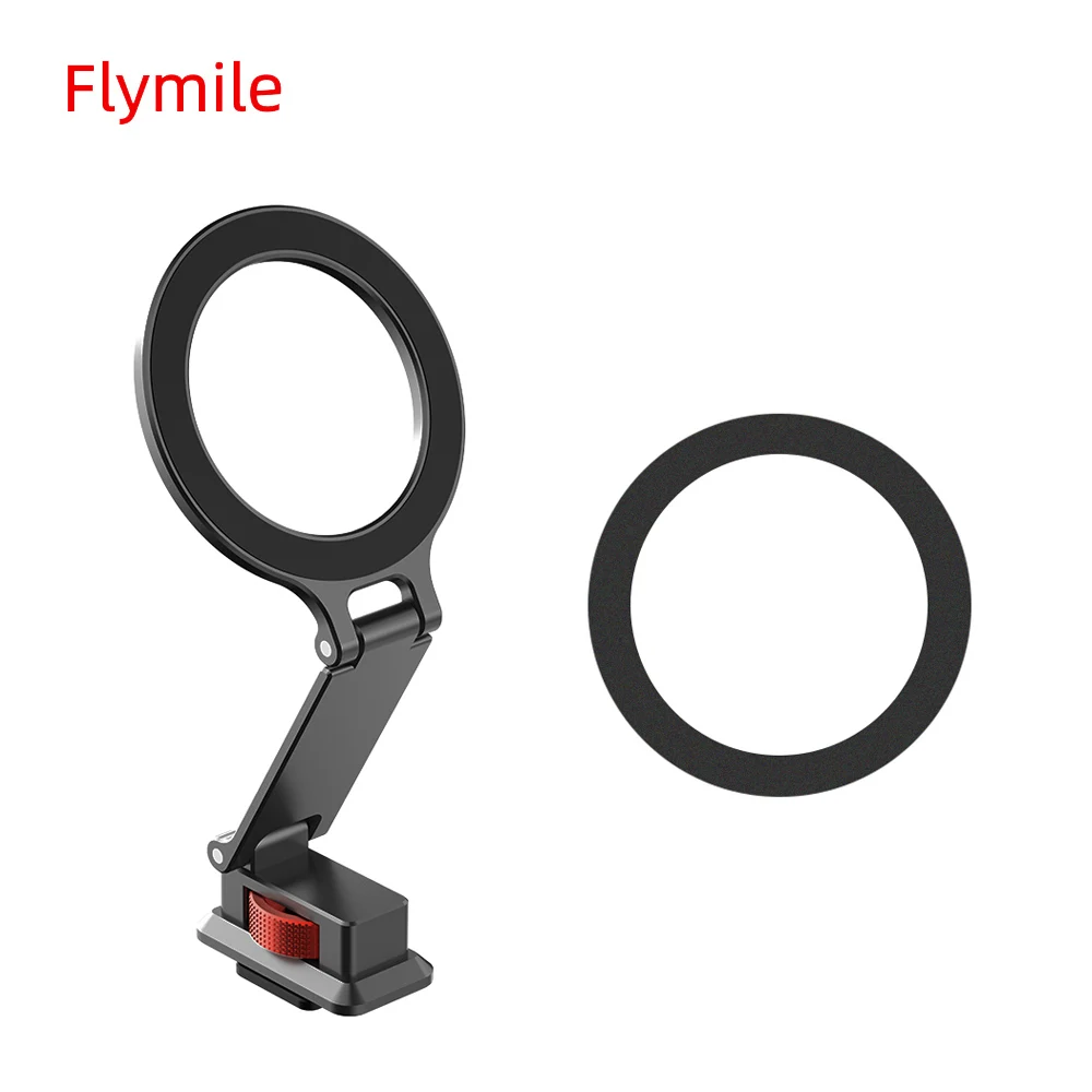 Flymile Magsafe Metal Magnetic Fixed Phone Holder Foldable Cold Shoe Tripod Adapter Teleprompter Stand iPhone 17 16 15 14 13