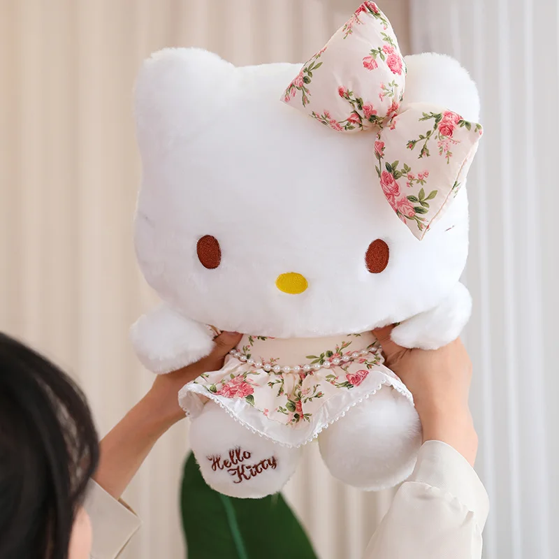 Sanrio Plush Big Size Lovely Flower Hello Kitty Peluche Plush Kawaii Toy Kid Gift
