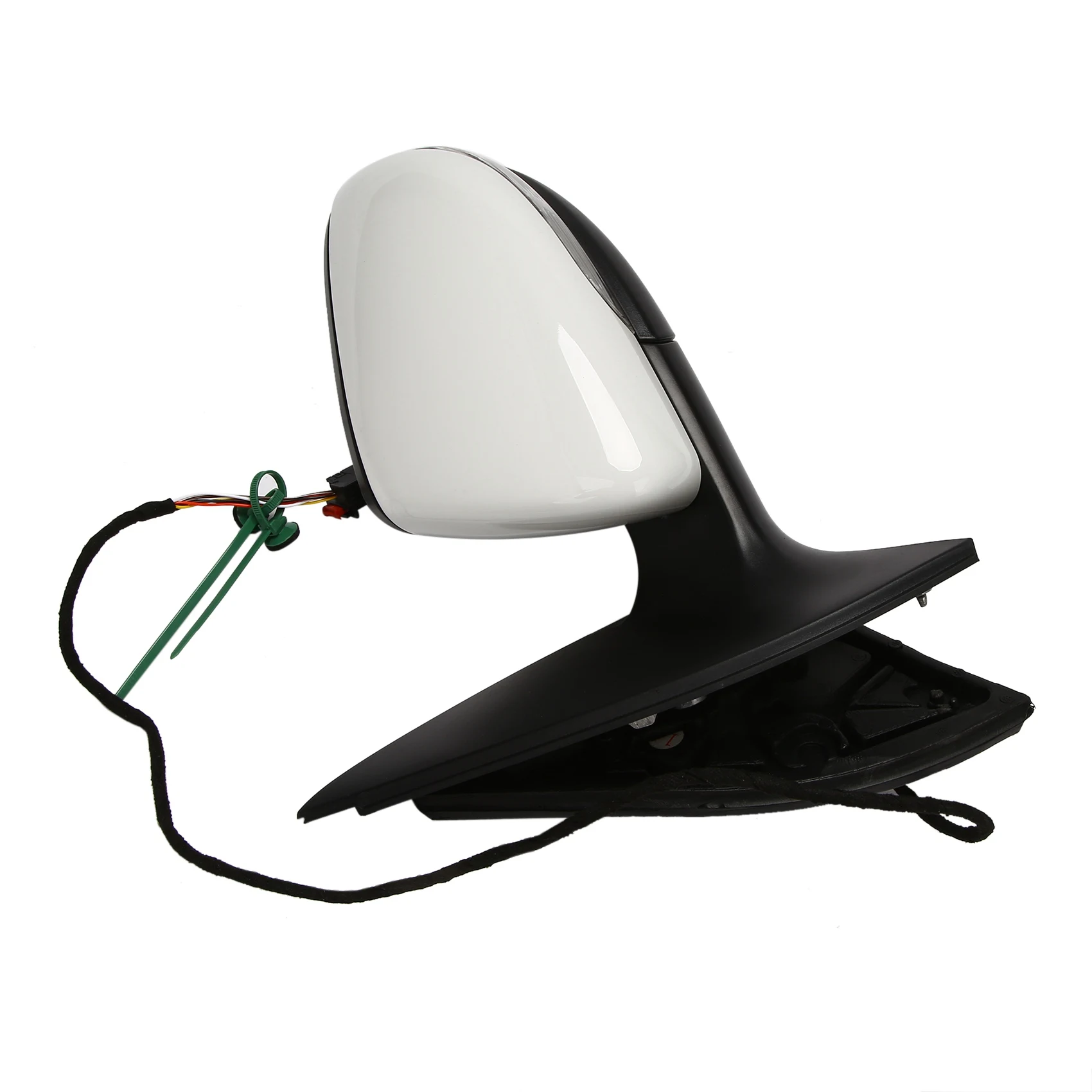 Left Side Door Rear View Mirror Assembly LH 6 Lines for Golf MK6 2009-2012 with Electric Adjustment / Heating White