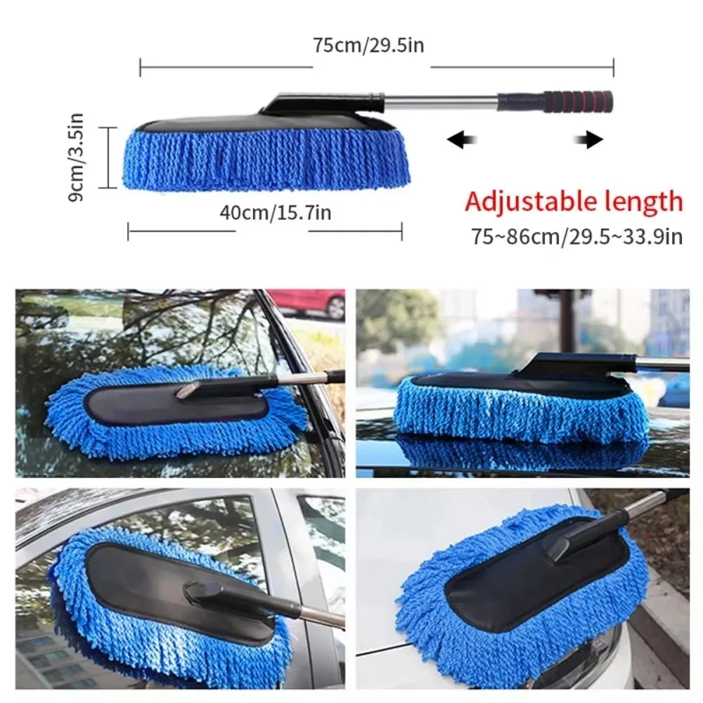 Scalable Car Washing Mop Long Handle Soft Bristle Cleaning Brush Auto Detailing Dust Removal Brushes Special Car Cleaning Tools 6