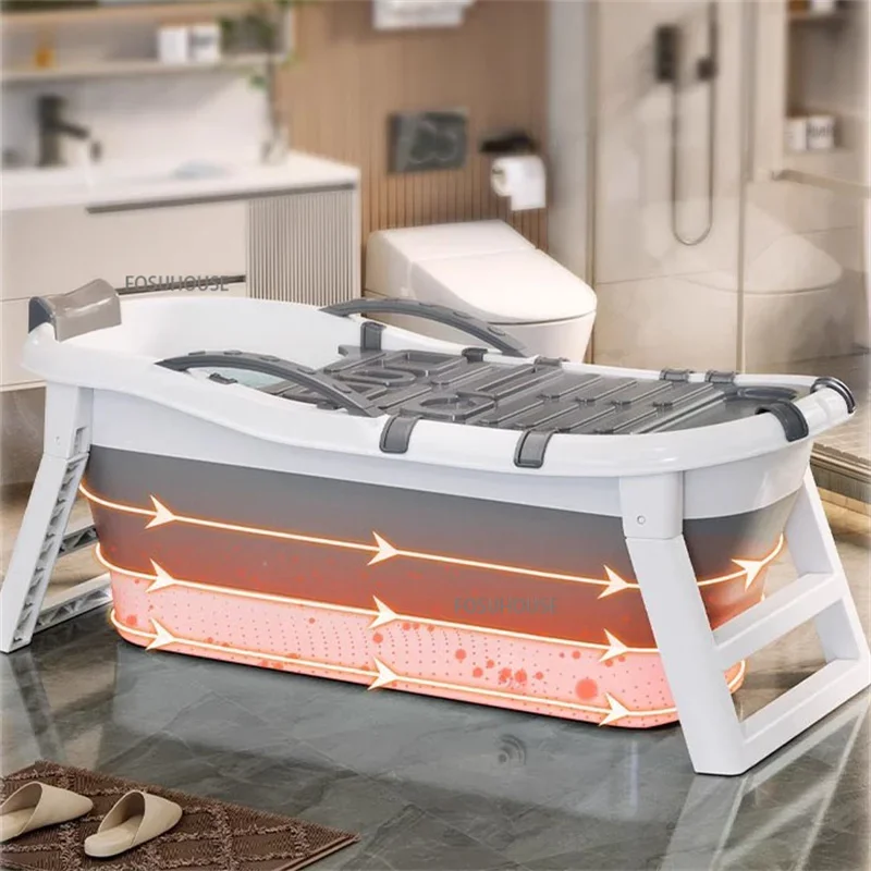 Thickened Plastic Large Bathtubs SPA Hot Tub Household Portable Bathtub Adult Full Body Bath Bucket Bath Tub Swimming Pool