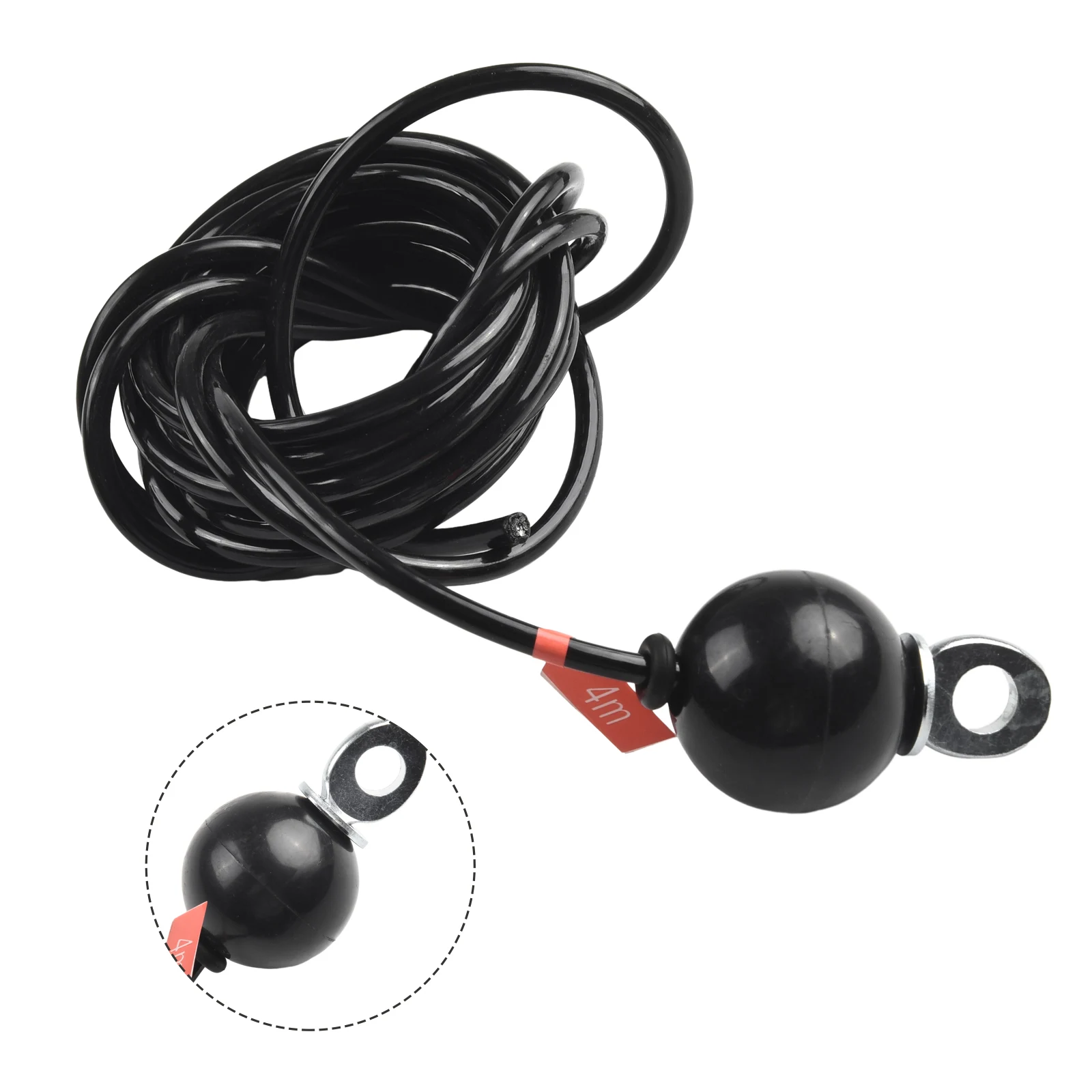 

4M Adjustable Gym Cable Wire Rope Heavy Duty Steel Replacement Parts HomeFitness Black Steel Wire + Rubber 4M / 157.5 Inch