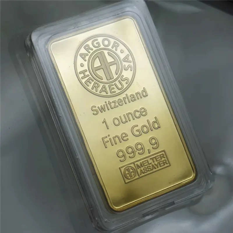 Credit Suisse issues gold nuggets, foreign commemorative 24k gold coins, foreign currency square plated nuggets