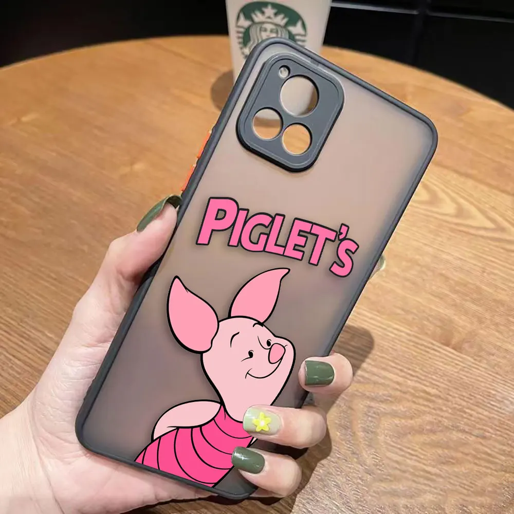 thumbnail image 1 of Matte Case for VIVO Y93 Y91C Y91 Y85 Y77 Y76 Y75 Y73 Y72 Y71 Y53 Y52S Y50 Y35 Y22 4G 5G Case Funda Shell Cute Pink Piglet Anime, 1 of 5