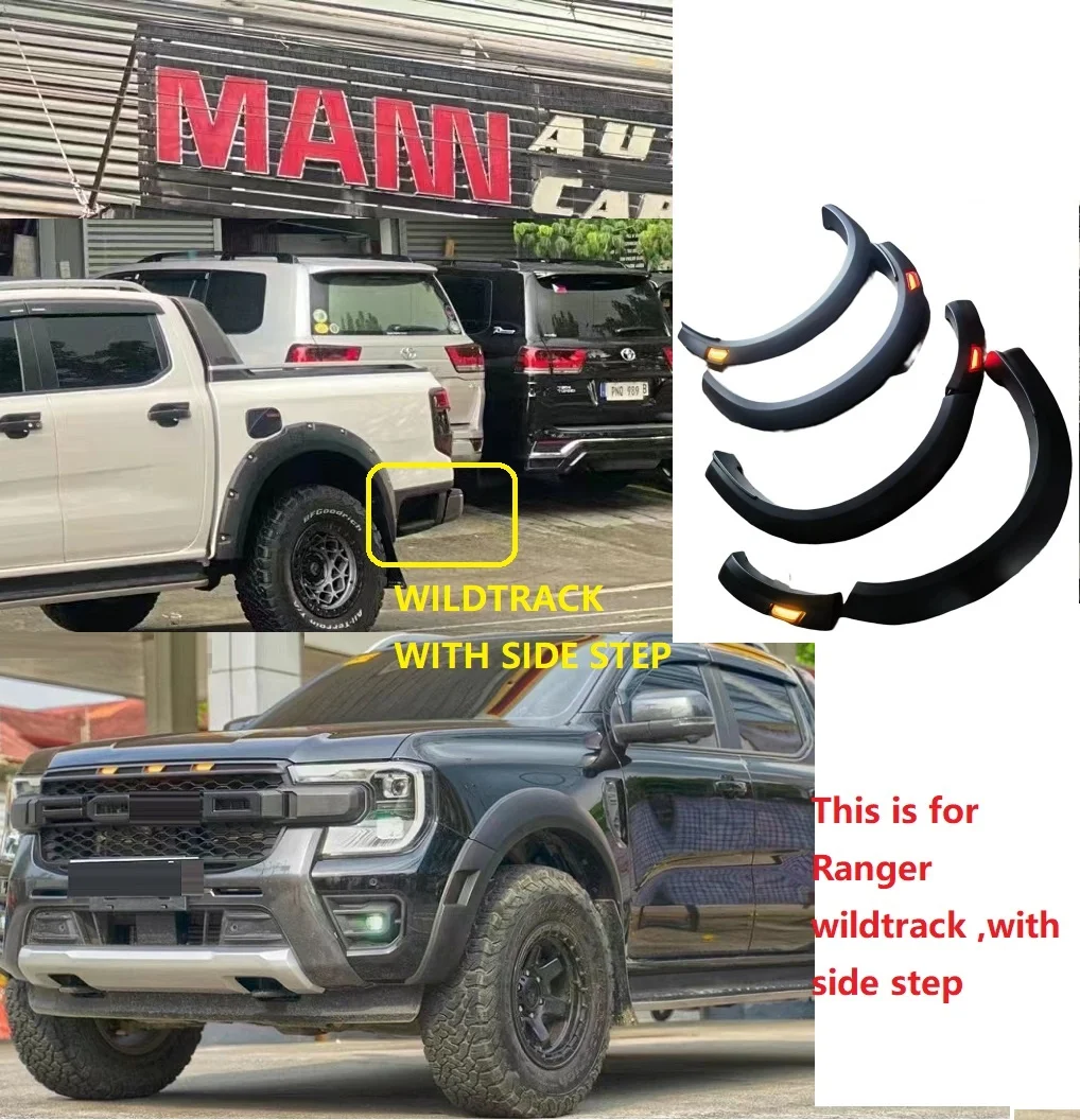 Matte Black Fender Flares Für Ford Ranger T9 2022 2023 + Next Gen V6  Wildtrak Rad Bögen Protector Doppel Kabine 4X4 Auto Produkt - AliExpress