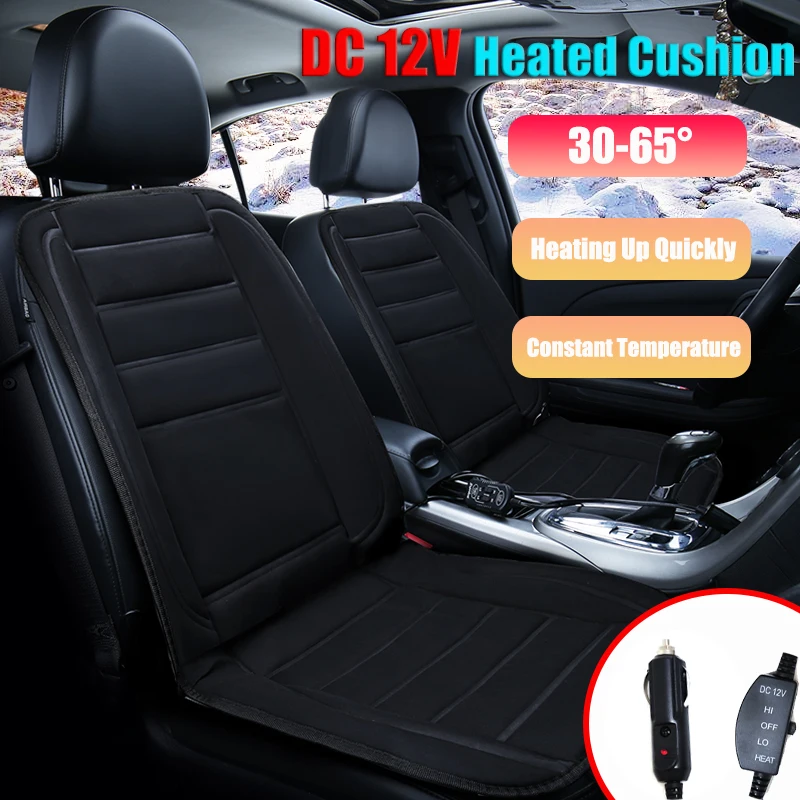 HeatedCarSeatCover12VUniversalCarSeatHeaterFastHeatingPad
