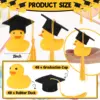 48 Pieces Graduation Rubber Ducks with Graduation Cap Graduation Party Bath Rubber Duck Graduation Cap Duck 3