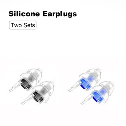 High Fidelity Reusable Earplugs for Concerts & Musicians - Premium Noise Reduction & Hypoallergenic Protection (Black and Blue)